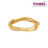 TOMEI Wavy Bangle of Splendorous Vogue, Yellow Gold 916 (9L-YG1284B-1C)