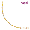TOMEI Triple Tone Ball Bracelet, Yellow Gold 916
