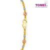 TOMEI Triple Tone Ball Bracelet, Yellow Gold 916