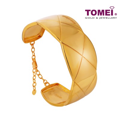 TOMEI Anastasia Wide Bangle, Yellow Gold 916 (AS-GS-YG1320B-1C)