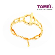 TOMEI Anastasia with Sophisticated Glamour Bangle, Yellow Gold 916 (AS-YG1249B-1C)