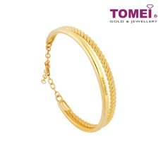 TOMEI Anastasia Bangle, Yellow Gold 916 (AS-YG1330B-1C)