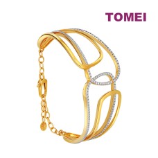 TOMEI Anastasia Layered Bangle, Yellow Gold 916 (AS-YG1429B-2C)