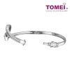 TOMEI Dwi-Heart Diamond Bangle, White Gold 750 (B0303)