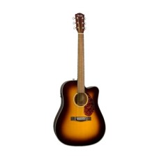 Guitar Fender Dreadnought Acoustic Guitar w/Case, Walnut FB, Sunburst