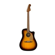 Guitar Fender California Redondo Player Dreadnought Acoustic Guitar, Walnut FB, Sunburst